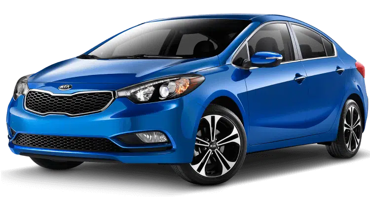 Blue Kia sedan available at J&V Elite Motors