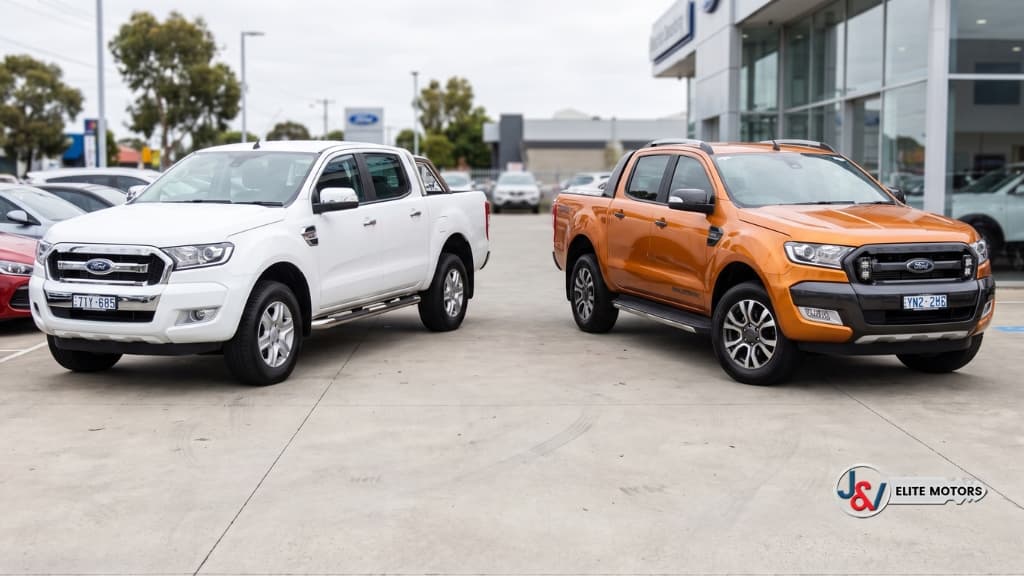 2018 Ford Ranger Wildtrak and XLT parked side by side