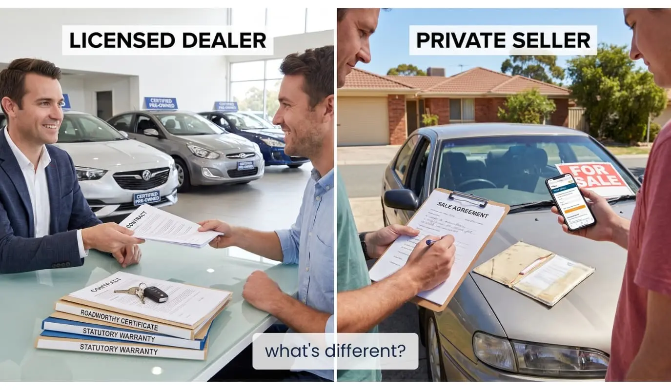 dealership showroom next to a private driveway car sale