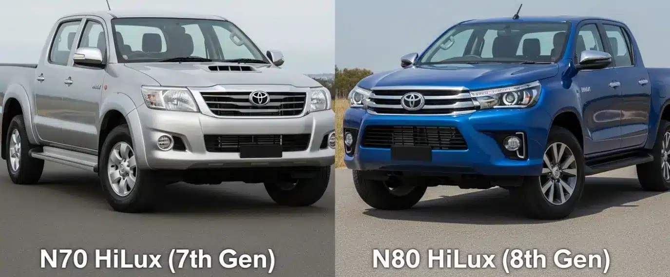 Toyota HiLux N70 7th generation vs N80 8th generation comparison