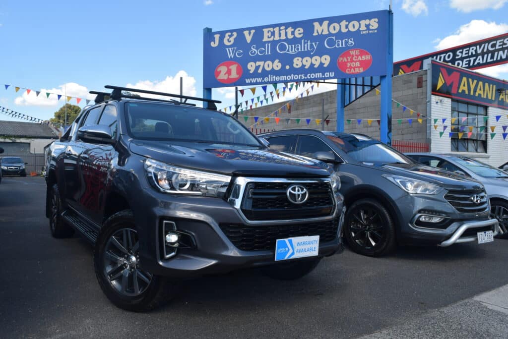 Used cars on display at the J & V Elite Motors yard