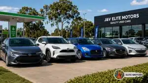 Fuel efficient used cars in Australia including hybrid and small petrol cars at a dealership